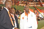 Le Président Bamba Cheick et les arbitres nationaux venus en soutien aux arbitres internationaux