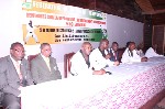 La table des officiels avec la présence de quelques Présidents des autres Ligues venus soutenir le Pdt de la Fédération