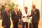 SEM le President ALASSANE OUATTARA félicite Bamba Cheick President de la FITKD 