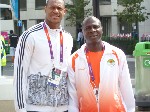 Le Pdt Bamba Cheick avec le malien Modibo Daba double champion du monde du Tkdo