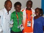 Ruth et Me ODane entourés des athlètes Méité et Mlle Okou